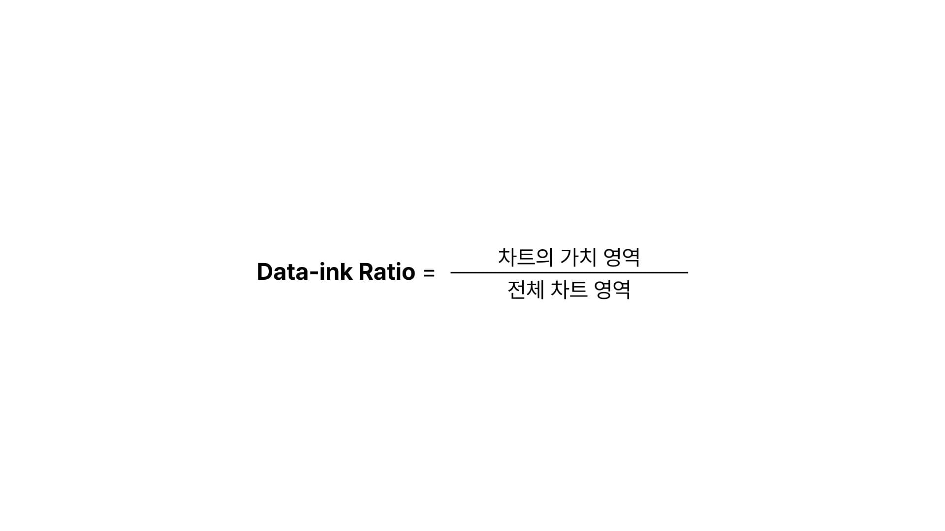 Data-Ink Ratio 공식